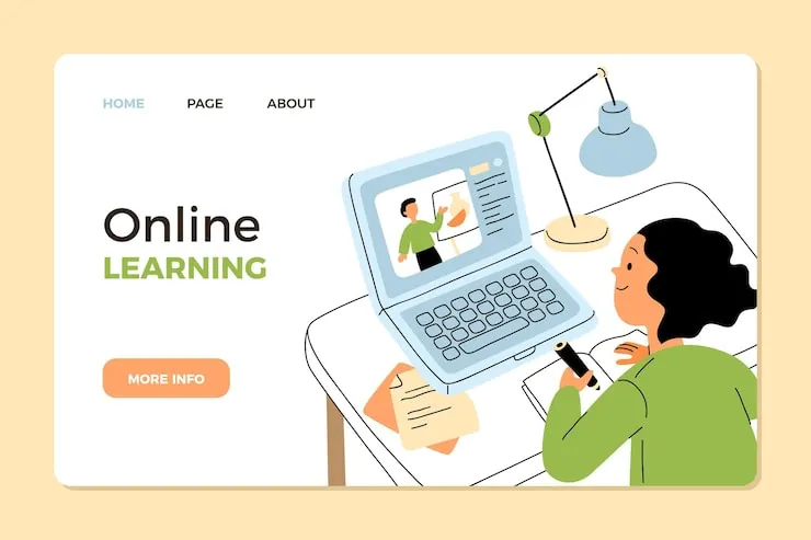 Online learning illustration